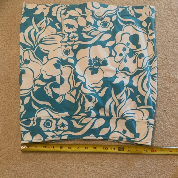 Ann Taylor Light Turquoise and White Cotton Skirt - Picture 5 of 6